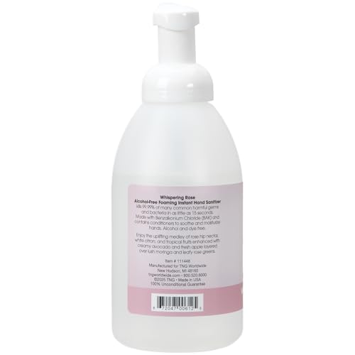 Image of ForPro Alcohol-Free Foaming Instant Hand Sanitizer, 20 Fl Oz (Pack of 6) - Moisturizing, Dye-Free Formula, Whispering Rose Scent