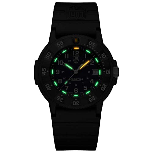 Image of Luminox Rubber Men Sea Series Original Navy Seal Evo 3003 Military Dive Analog Watch, Blue Dial, 43Mm, Blue Band
