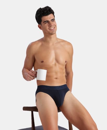 Image of Jockey US59 Men Super Combed Cotton Elastane Stretch Solid Brief