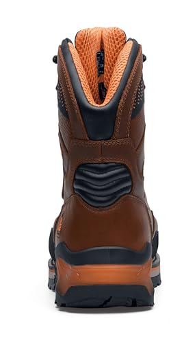 ACE Work Boots Roan Mountain, Men's 8 Inch - Nano Composite Toe,Waterproof Work Boots, Slip Resistant, Brown, Size 114