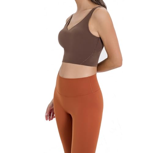 Image of Lemedy Women Sports Bra Longline Crop Tank Top Padded Workout Running Yoga