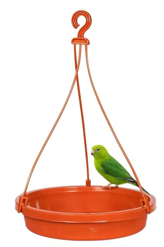Image of Bird Water Feeder and Hanging Feeder for Small Cage Birds Like Love Birds and Finches