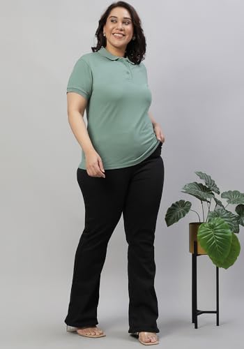 Image of Wear Your Opinion Womens Plus Size Polo Collar Neck T-Shirt Top