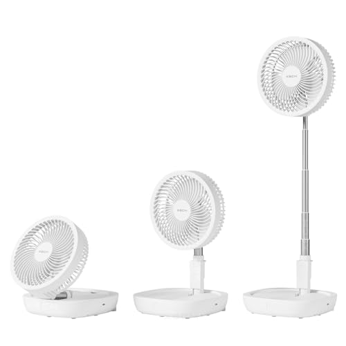 Image of Xech Rechargeable Table Fan with Adjustable Height USB-C Charging Stand & Floor Fans 200mm Aerodynamic Blades Mini Fan Desk Kitchen Bedroom Summer Gadget (Air Storm 2)
