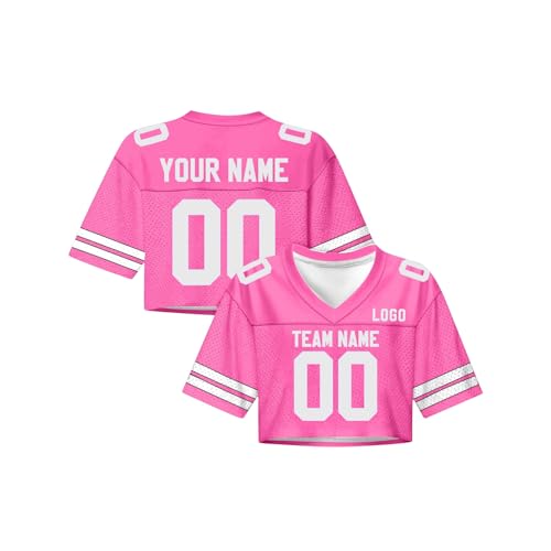 Damen American Football Trikots - Personalisiert Name Nummer Team Logo,Karneval Cheerleader-Team Cosplay Kostüm