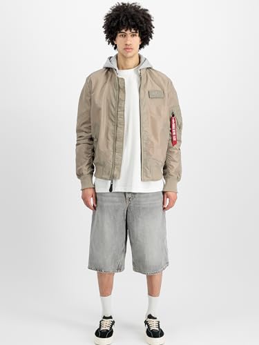 Alpha Industries MA-1 TT Hood Bomberjacke für Herren Vintage Sand – Ansicht 3