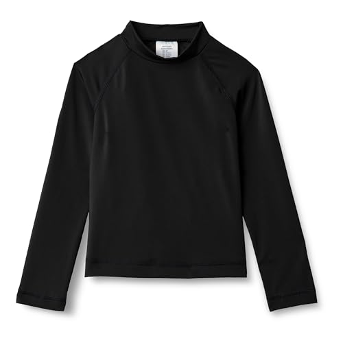 Amazon Essentials Boys' Long Sleeve Rashguard T-Shirt, Black, XX-Large - image 1