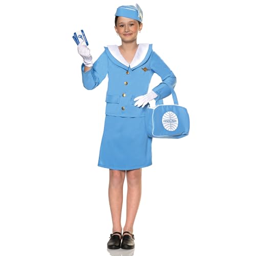 Disfraz Infantil Azafata Pan Am Talla Large