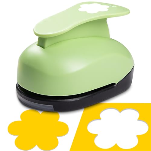 Perforadora de papel de flor de 7,6 cm con cuchilla de acero y corte limpio