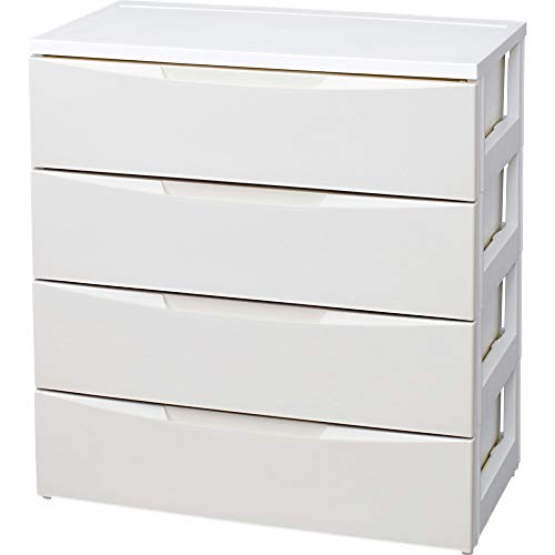 アイリスオーヤマ チェスト ルーム 4段 日本製 幅72×奥行41.5×高さ80.5cm ホワイト / アイボリー 白 プラスチック RC-724