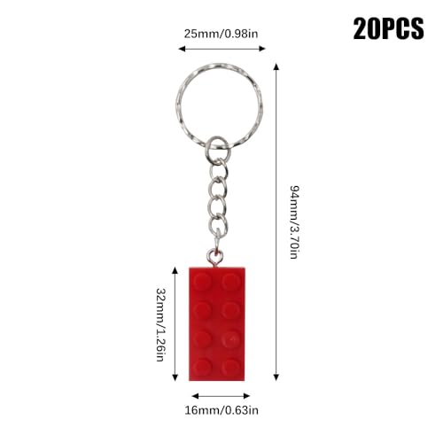 Keboyoe 20 Pièces Porte-Clés Blocs De Construction Brick Porte-clés – vue 8