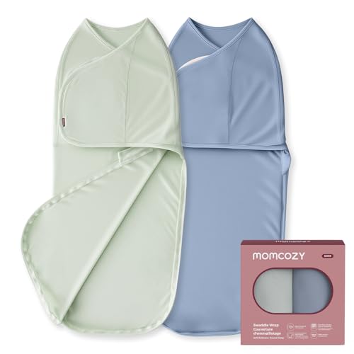 momcozy Couverture Emmaillotage Bébé, Fermeture Silencieuse, Convient aux Nourrissons de 0-3 Mois, Réduit Le Réflexe de Sursaut, Indispensable pour Nouveaux Parents,...