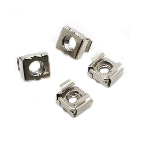 Écrou à cage élastique carré en acier au carbone nickelé for installation de cadre d'armoire M4 M5 M6 M8 M10(M10*5pcs)