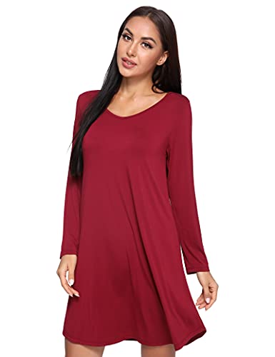 Image of GYS Womens Bamboo Viscose Nightgown Super Soft Lightweight Night Shirts for Sleeping