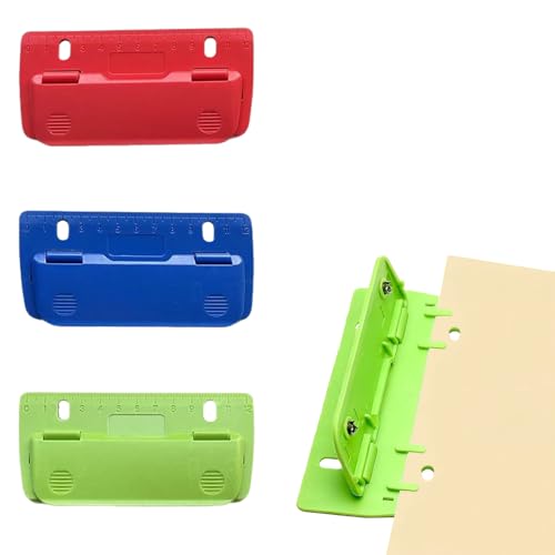3 Stück locher für ordner locher klein Taschenlocher Mini-Taschenlocher für Etikettenbindung Aktenlocher Locher für Schule Büro und Zuhause