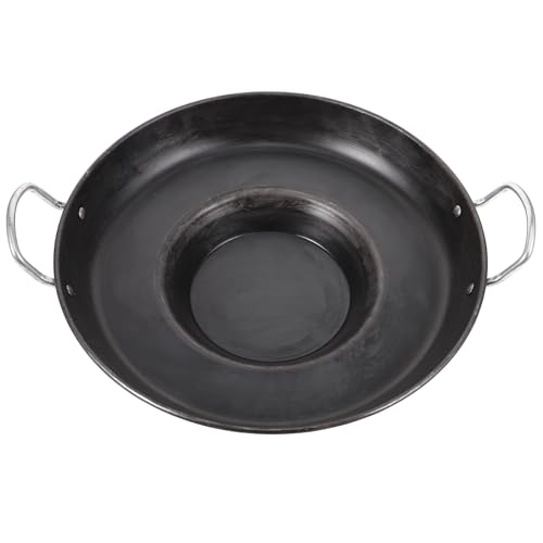 DOITOOL Sartén Cóncava de Hierro 32 Cm para Cocina Multiusos, Sartén para Tortillas y Panqueques, Diseño Antiadherente y Resistente, Adecuado para Hogar y Uso Comercial