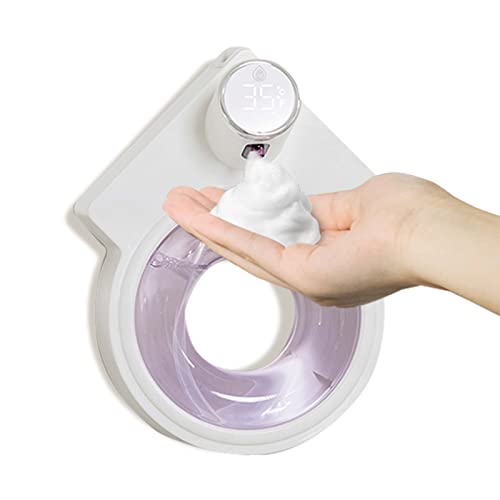 Roadtime Dispensador de jabón automático montado en la Pared, dispensador de Espuma, dispensador de jabón con Sensor Inteligente Recargable de 280 ml para baño, Cocina, Hotel, Restaurante (Rosa) Cover