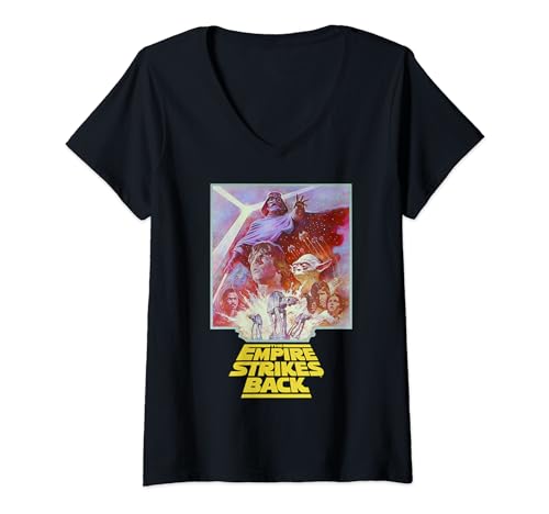 T-shirt Star Wars femme v-neck Empire Strikes Back t-shirt coton imprimé vintage