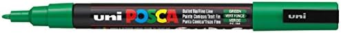 Posca PC-3M Green Colour Paint Marker Pen 1.5mm Fine Bullet Nib Writes On Any Surface Metal Glass Wood Fabric Plastic Stone (Pack Of 1)