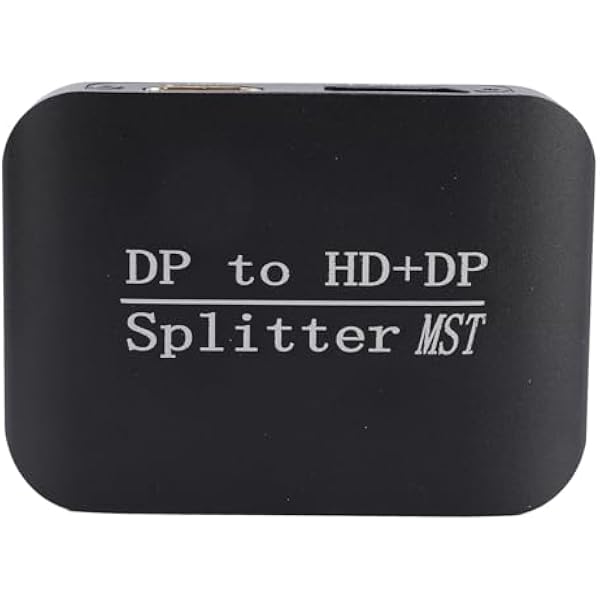 Annadue Rozdzielacz DisplayPort na DisplayPort Rozdzielacz Interfejsu na HD Adapter MST SST z rozdzielczością 8K 30 Hz 4K 60 Hz do Konfiguracji Wielu Monitorów