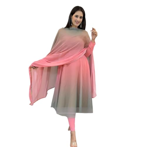 Image of KD Women's Anarkali Floral Printed Kurta Pent Set with Dupatta Anarkali Kurta for Women | Kurta Set | Ethnic Set | Dupatta Set