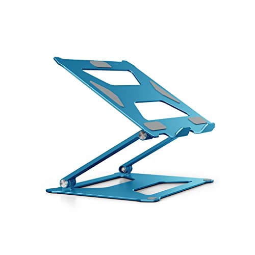 Support ordinateur portable pliable en aluminium bleu de levage réglable - 2