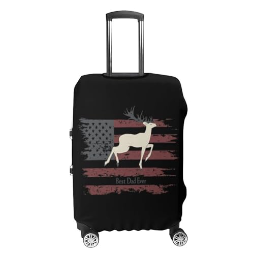 Best Dad Ever U.S. Flag Unisex Luggage Cover Washable Travel Suitcase Case Elastic Baggage Protective Covers XL4
