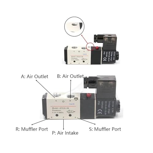 Vanne magnétique 4v430c-15 à commande directionnelle robuste AC24V