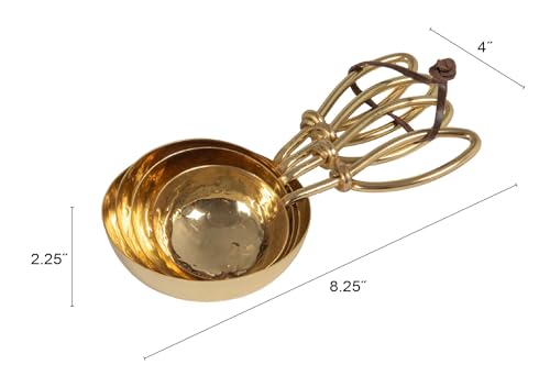 Creative Co-Op Set of 4 Hammered Stainless Steel Scoops, Gold Finish by Creative Co-op - Image 2