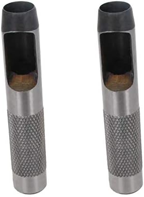 Utoolmart Leather Craft Hollow Hole Punch, Round Hollow Punch, Craft Punch Tool, Hollow Hole Punch Cutter Tool, Round Carbon Steel Leather Craft Hole Punch, 10mm Hole Punch, 2 Pcs