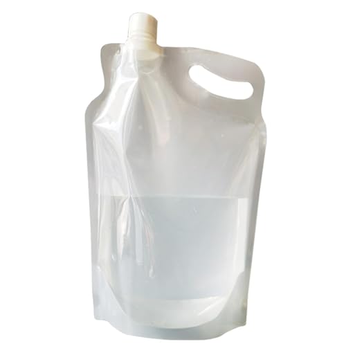 Generico Hydration Bag for Hiking – Transparent Folding Bottle, Reusable 2 Litre Container | Drinking Water Storage, Sports Cycling Travel for Hydrati