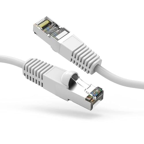Cable Patch Cat.5E 12Ft Blindado Blanco 2 Unidades miniatura 1