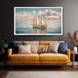 Art mural nautique vintage pour une décoration salon style bord de mer - 3