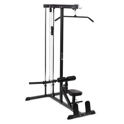 Titan Fitness Plate-Loaded LAT Tower, Rated 400 LB, Specialty Upper Body Machine, LAT Pulldown and Low Row Cable Machine for Home Gym, Shoulder and Back Workout Equipment