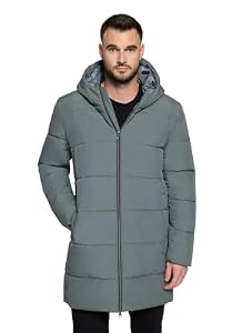 VOICE leichte Winterjacke Herren mit Kapuze – Jacke, Wasserabweisend, Warmes Innenfutter, S, Salvia, Grün