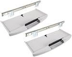 Kisangel 2 Sets Under Desk Keyboard Tray Sliding Hardware with Quick Setup Abs Material for Home and Shared