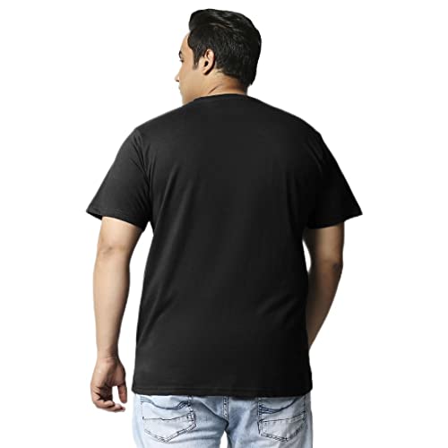 Image of Bewakoof Men's Solid Oversized Fit Half Sleeve Round Neck Cotton T-Shirt