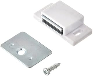 MPJ Shutter Hardware 50631-R 15lb Single Magnetic Catch White/zinc Retail Pack (10)