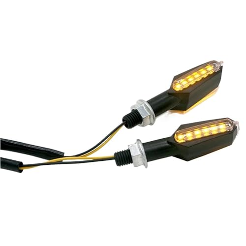 Clignotants LED moto double face 12V avec éclairage arrière et stop intégrés