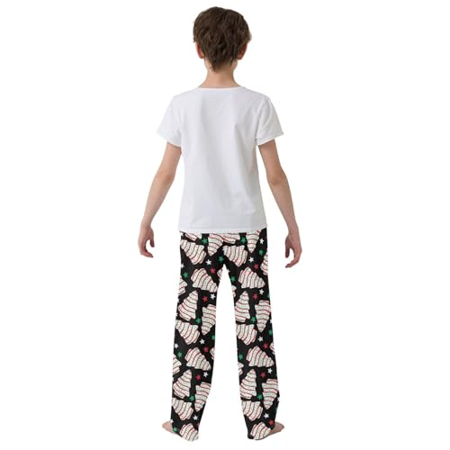 Christmas Tree Cakes Pajama Pants Long Soft Sleep Pants Elastic Waist PJ Bottoms 6-14 Years3