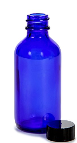 Vivaplex, 12, Cobalt Blue, 2 Oz Glass Bottles, With Lids #TOP4