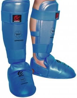 WKF Karate Competition Approved Sparring Shin & Instep Set (Blue Coloured Set)