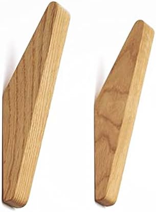 Gabriera 6 Pieces Natural Wooden Coat Hook Wall Mounted Single Hat Bag Towel Clothes Scarf Hangers Rack Modern Decorative Wall Decor for Entryway Living Room