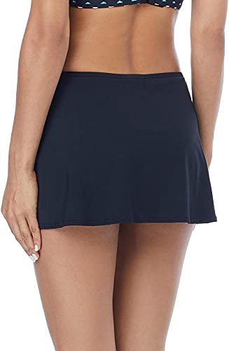 Coco Reef Skirted Swim Bottom — Flared Hem Skirt With Attached Bikini — Black, Small #TOP1