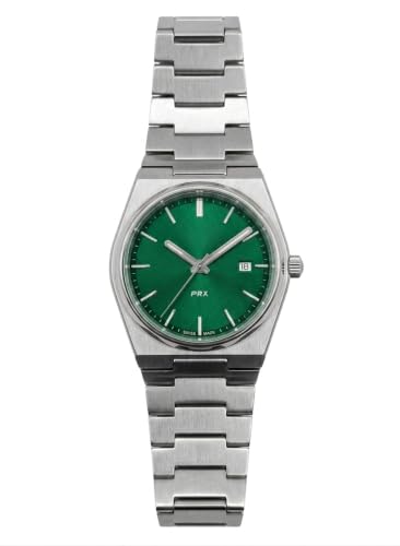 Image of PRX Quartz Watch with Green Dial, Stainless Steel