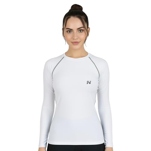 Image of NINQ Women's Long Sleeve Compression T-Shirt for Gym, Running, Yoga & Sports Wear