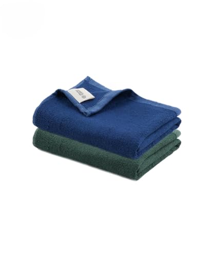 Doctor Towels, Banana Terry Gym Towel 90 x 40 cm, Odour-Resistant Gym Towel for Men & Women Workout, Sweat Towels for Fitness, Yoga & Running Sports Towels (Pack of 2 - Blue, Green)
