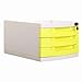 Produktbild Schreibtischlampe Aktenschrank Tasten sperren 3 Drawer Data Office Storage Storage Box - Multicolor-Dateien for Aktenschrank 29.5X39.4X21.8cm (Color : Yellow)