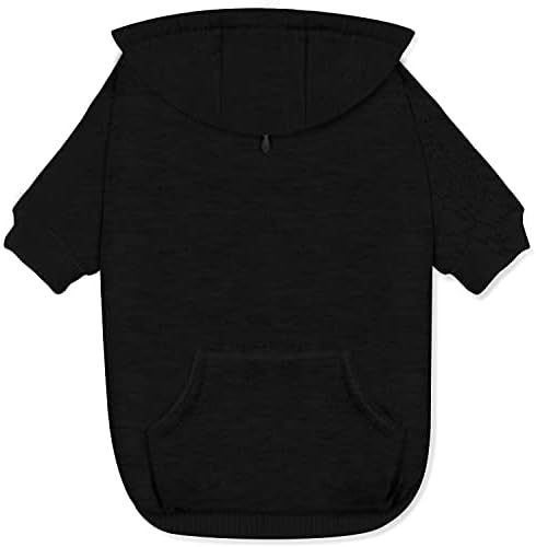 Gootailor Basic Small Dog Hoodies with Leash Hole and Pocket Warm Soft Puppy Sweatshirt Cute Comfortable Doggie Sweater Pet Clothes for Small Dogs Small Black