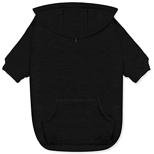 Gootailor Basic Small Dog Hoodies With Leash Hole And Pocket Warm Soft Puppy Sweatshirt Cute Comfortable Doggie Sweater Pet Clothes For Small Dogs Small Black #TOP2